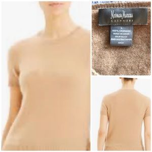 NIEMAN MARCUS 100% CASHMERE TEE SWEATER